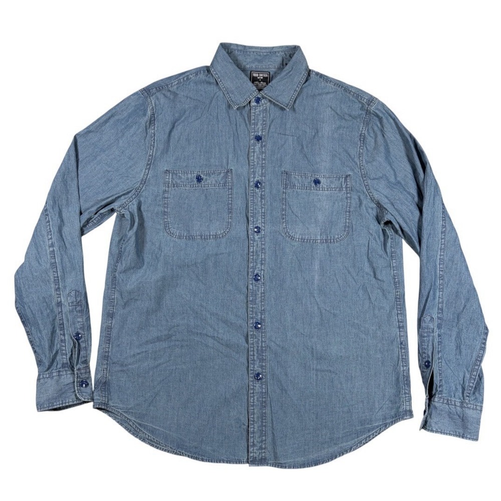 Todd Snyder Three Looms Japanese Selvedge Denim Work Shirt Indigo Western Sz L